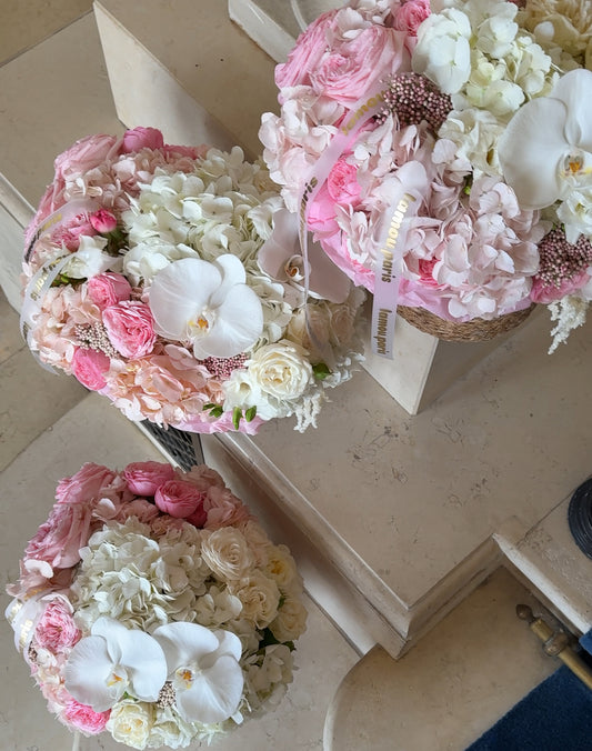 Rose x Blanc dans un panier