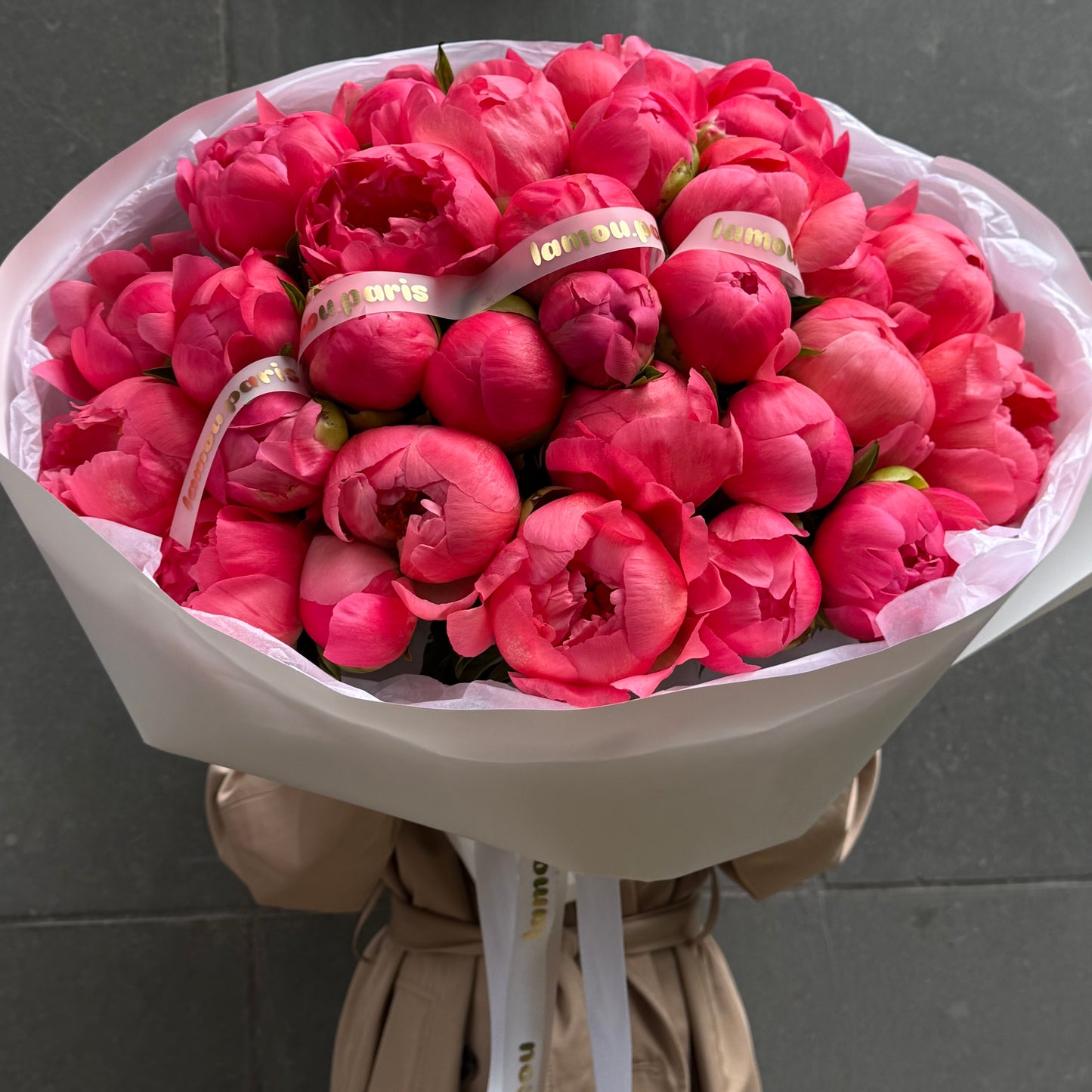 30 pivoines corail