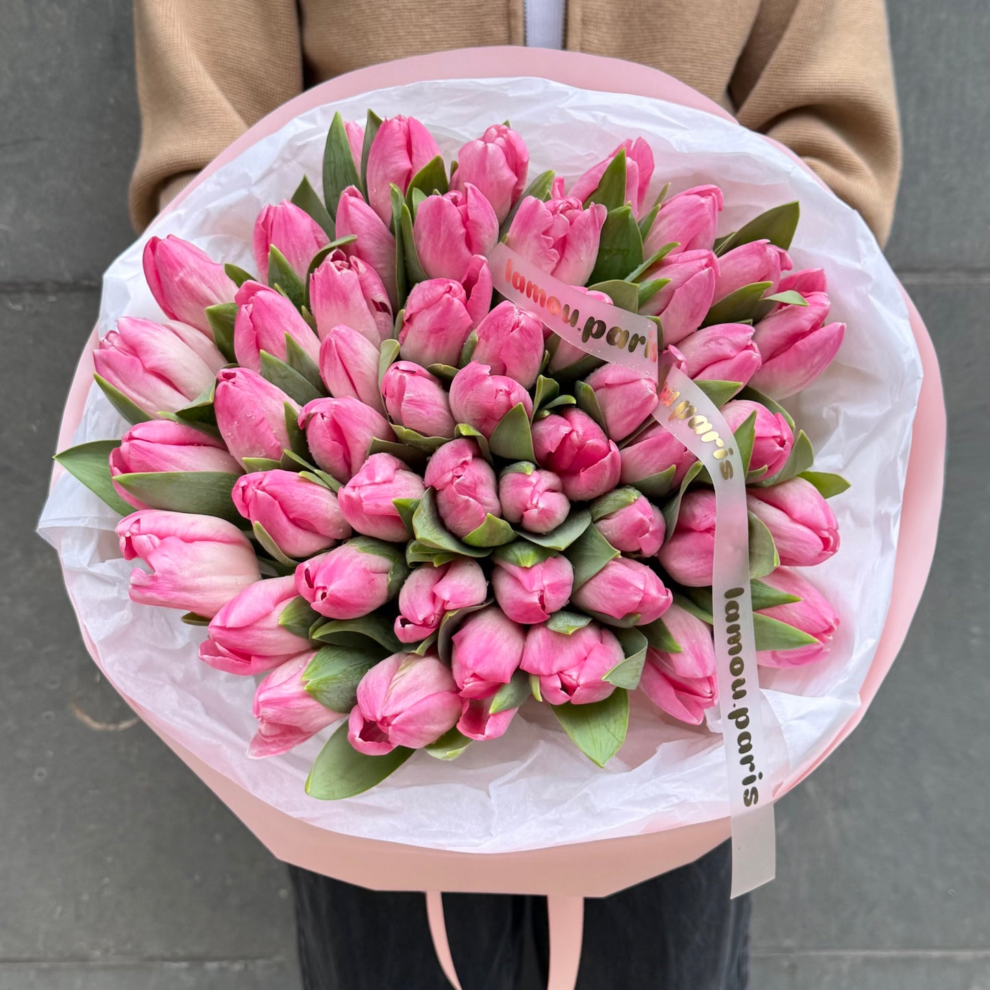 50 tulipes roses