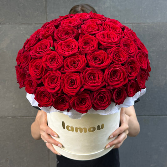 75 Red Roses in a Box L