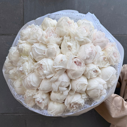 35 White Peonies