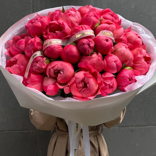 30 Coral Peonies