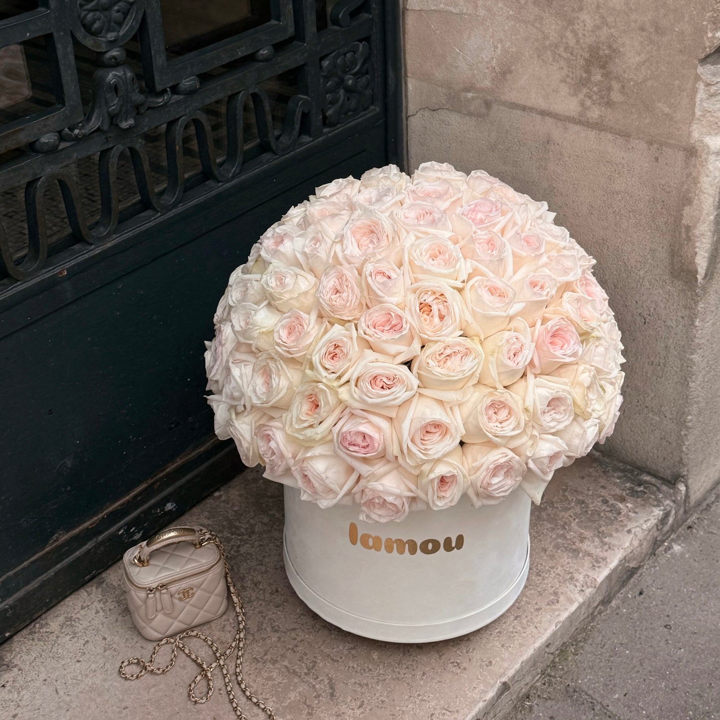 101 Premium « White O’Hara » Roses in a Box