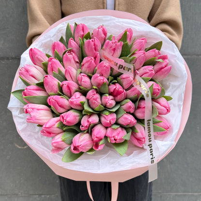 50 tulipes roses