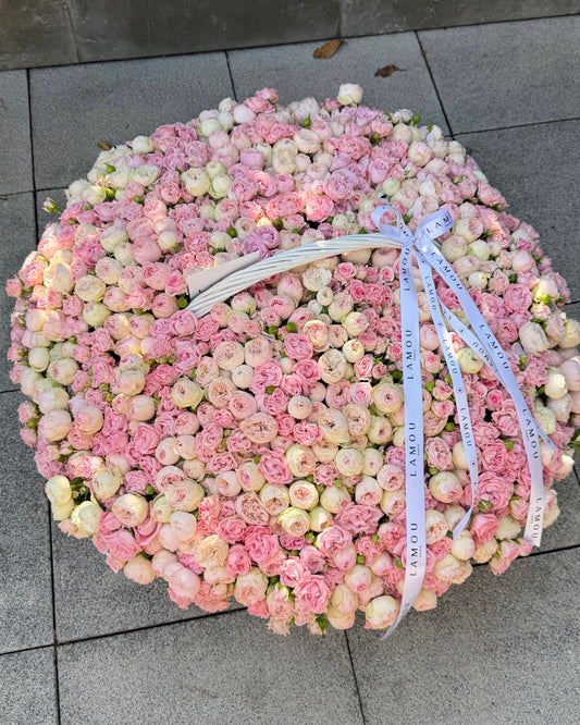 Panier de Roses Miniatures XXL