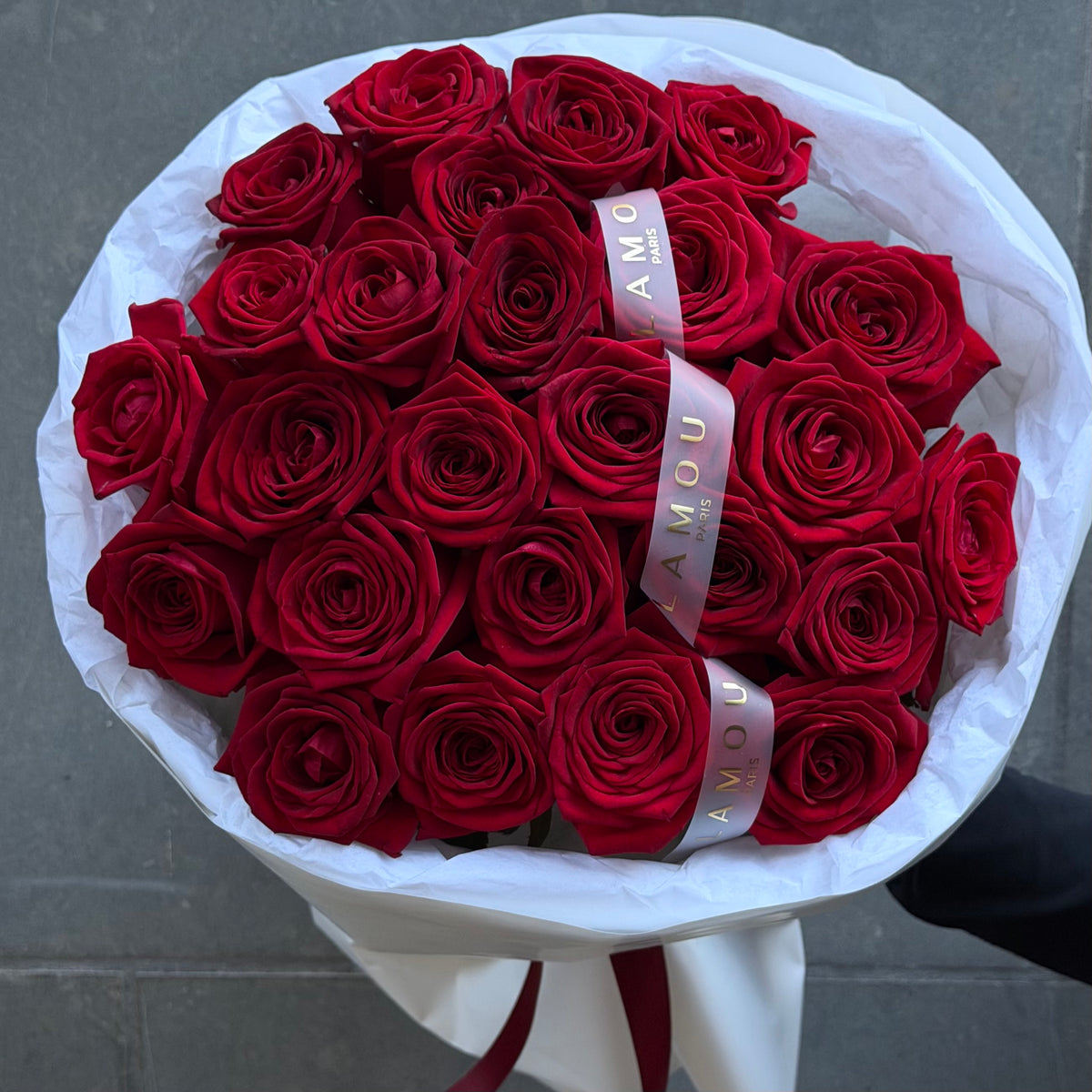 25 roses rouges