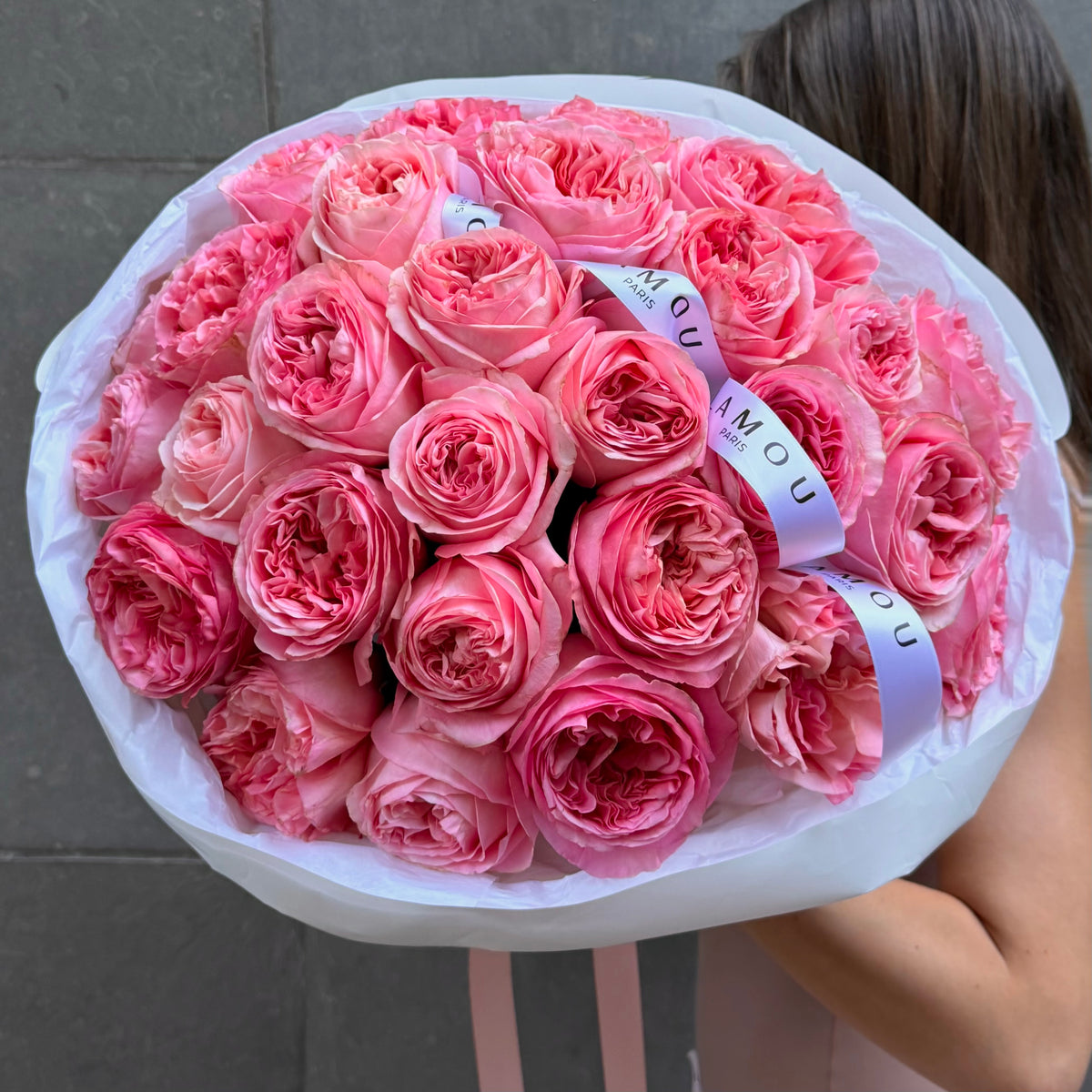 30 Pink Peony Roses