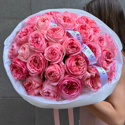 30 Pink Peony Roses