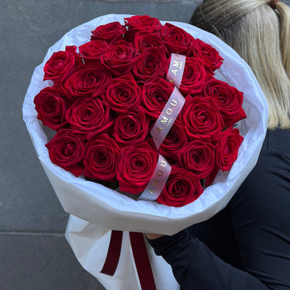 25 roses rouges