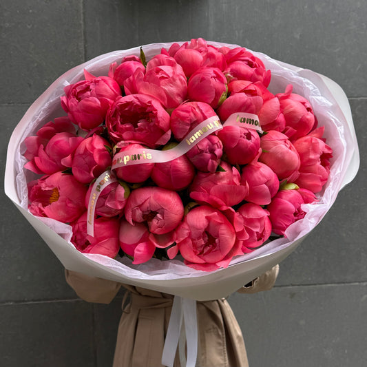 30 Coral Peonies
