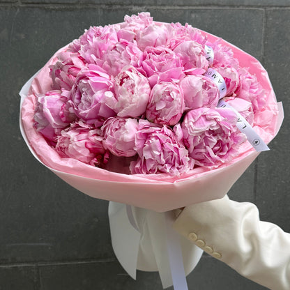 21 pivoines roses