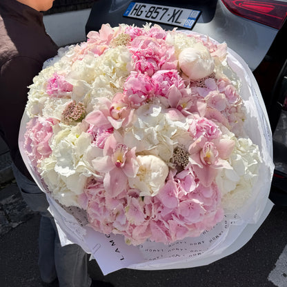 Nuage blanc x rose XXL
