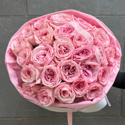 25 Pink Peony Roses