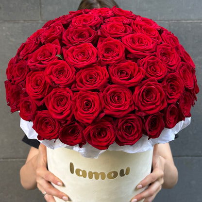 75 Red Roses in a Box