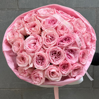 25 Pink Peony Roses