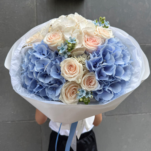 Baby Blue x White