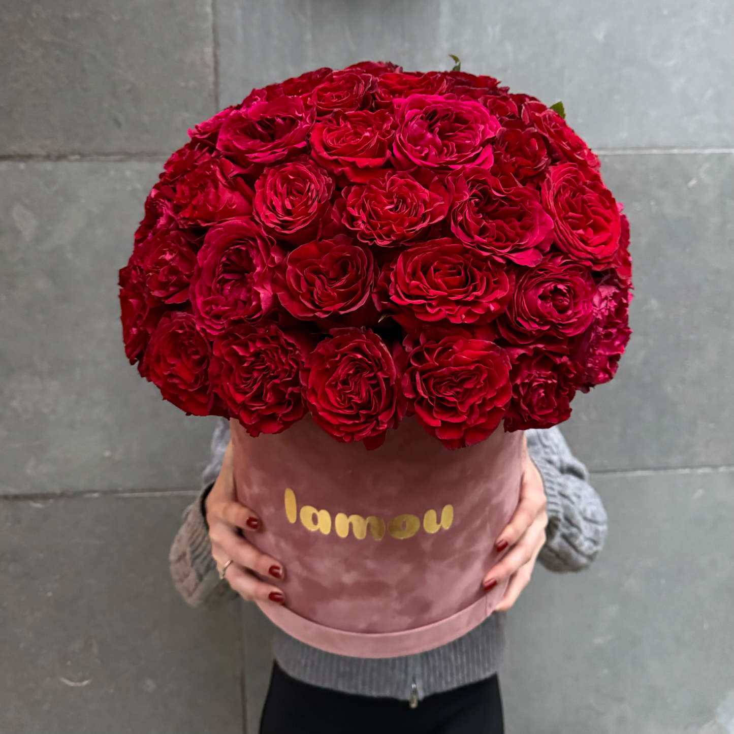 51 Roses Hearts in Box L