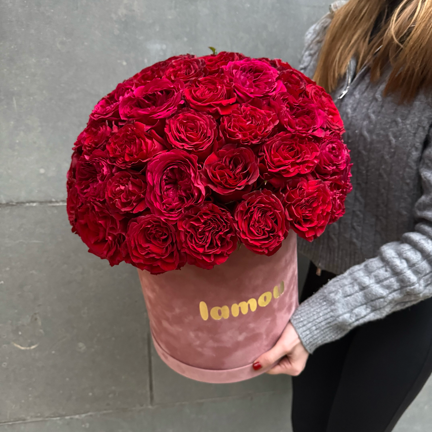 51 Roses Hearts in Box L