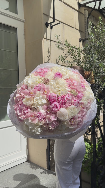 Nuage blanc x rose XXL